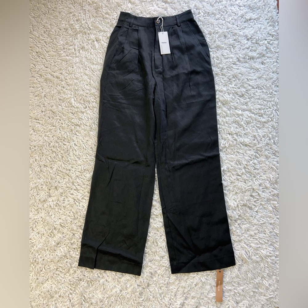 NWT Reformation Petites Mason Pant Black - Picture 5 of 6